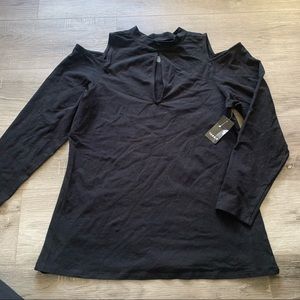 TORRID high neck cold shoulder top